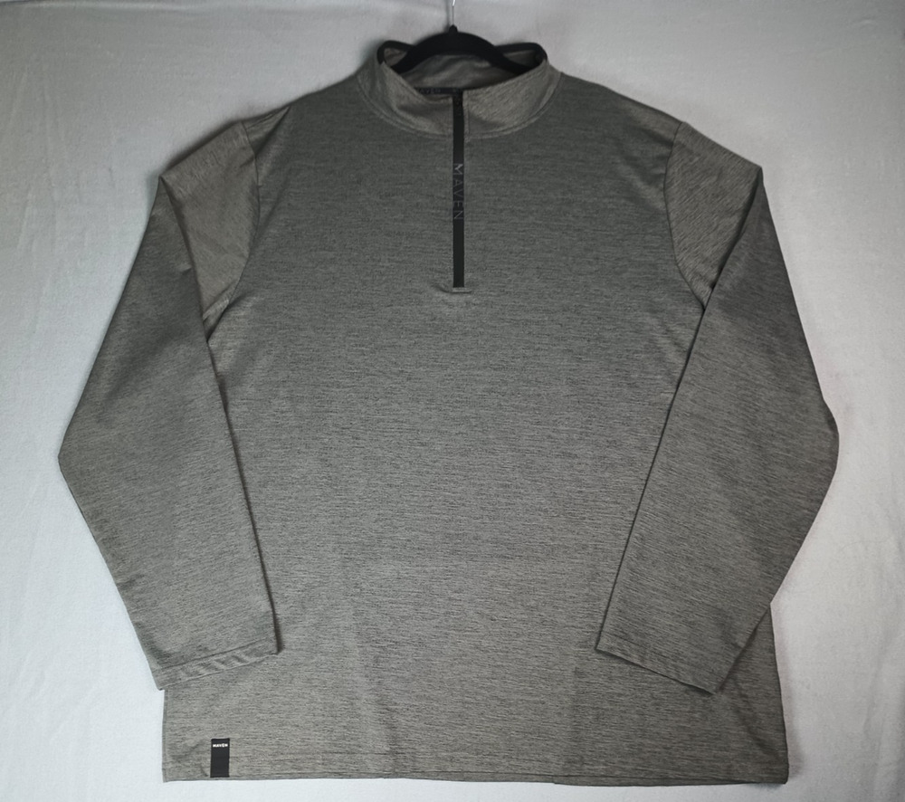 Maven Mens 3XL Gray Performance 1/4 Zip Pullover Stretch Athletic Golf